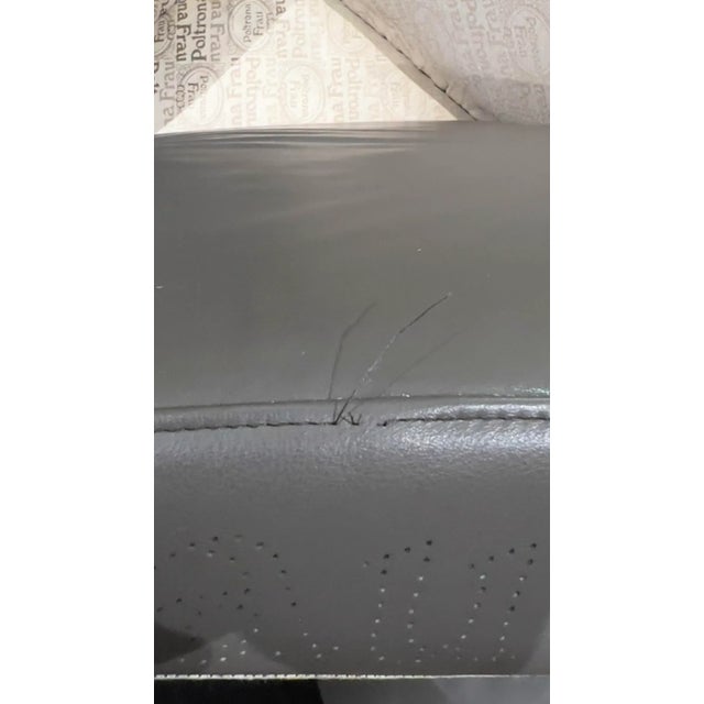 Vintage Poltrana Frau Brown Leather Lounge Chair For Sale - Image 13 of 13