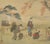 19th Century Japanese Paintings on Silk Large "Views of Edo" and "Fishing Scene of Fujiyama" - a Pair For Sale - Image 4 of 10