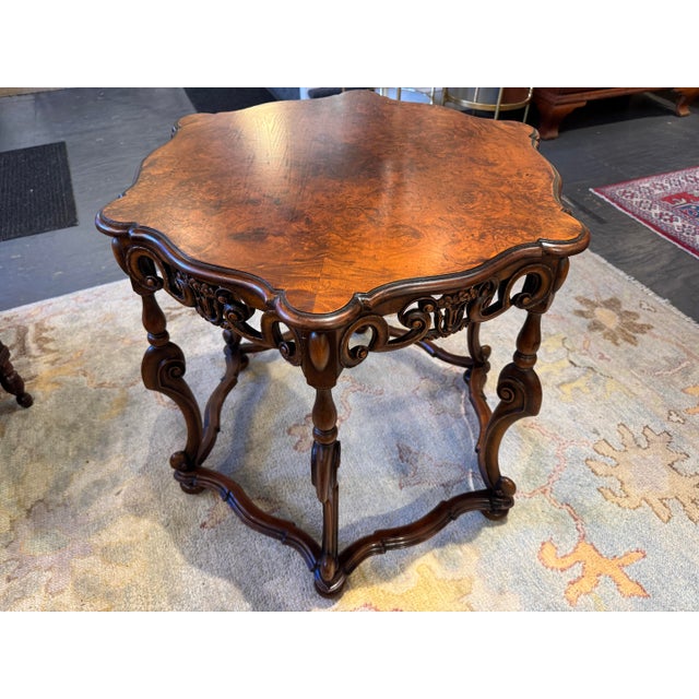 French 1930s French Walnut Center Table For Sale - Image 3 of 6