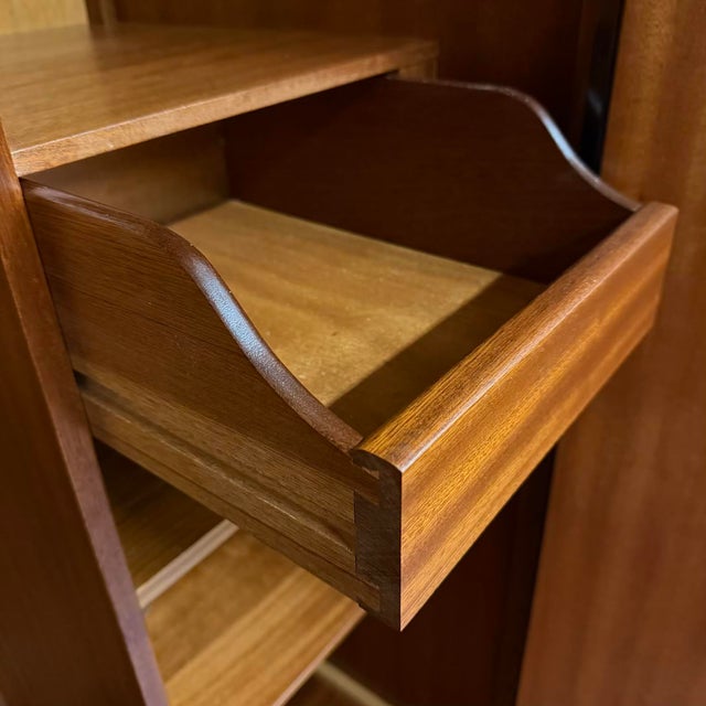 A. Younger Vintage Mid-Century Teak Wardrobe Armoire For Sale - Image 12 of 15