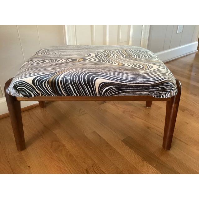 Mid Century Upholstered Adrian Pearsall Ottoman/Stool Unmarked For Sale - Image 10 of 11