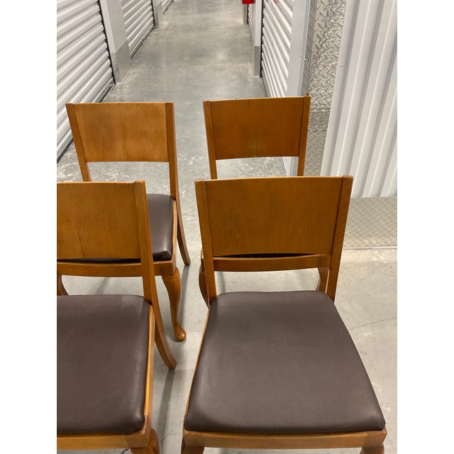 Set of 8 Danish Modern Beech Dining Chairs – 1960s – Cabriole Legs For Sale - Image 16 of 18