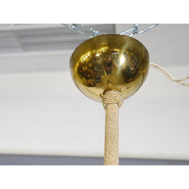 Mid-Century Three-Light Ceiling Lamp in Textured Glass, 1950s For Sale - Image 9 of 16