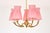 Metal Vintage Swedish Five-Arm Brass Chandelier with Pink Shades, 1940s For Sale - Image 7 of 13