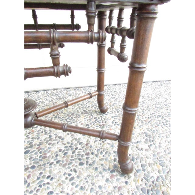 Antique French Faux Bamboo Stool For Sale - Image 13 of 17