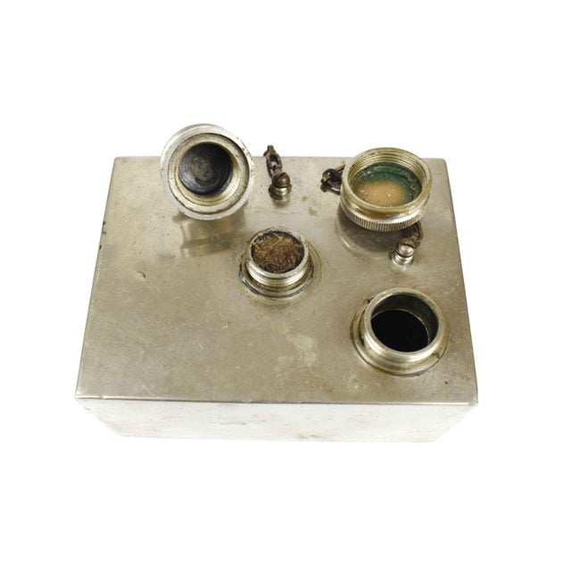 Mid 20th Century Mid Century Modern Chrome Recrabgle Oil Lamp For Sale - Image 5 of 6