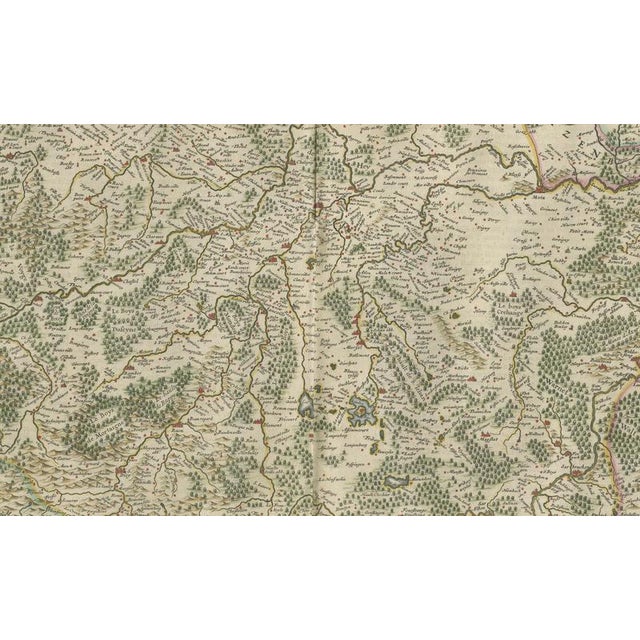 Hand-Colored Dutch Golden Age Map of Lorraine from Blaeu, 1642 For Sale - Image 10 of 12
