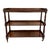 Vintage Payne Street Imports English Etagere Tiered Server, Solid Wood, Brass Casters For Sale