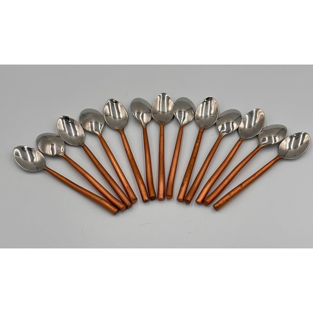 Bring relaxed elegance to your dessert table with these Antique copper Dessert/Table Spoons. Copper handles lend an...