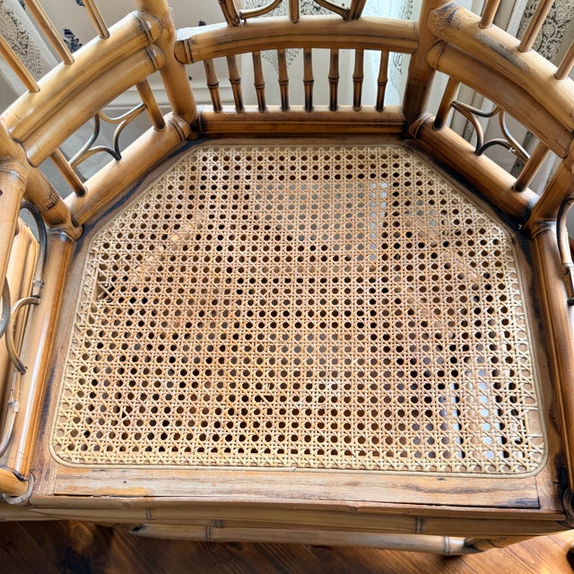 Mid 20th Century Pair Vintage Bamboo Brighton Pavilion Chairs For Sale - Image 5 of 8