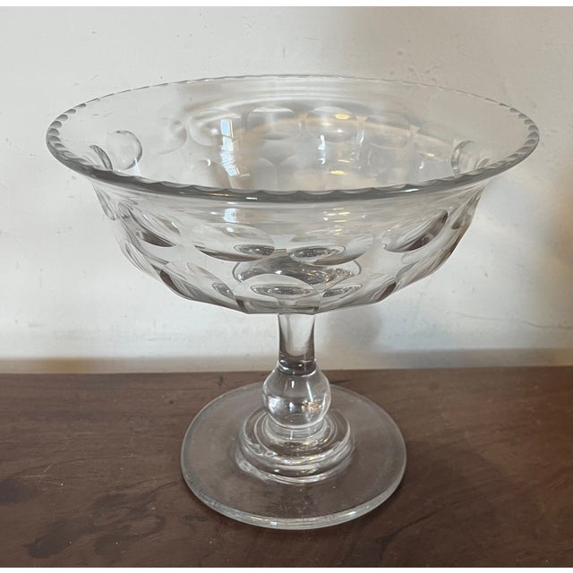 19th Century Antique 19th Century American Cut Glass Footed Centerpiece Compote or Fruit Bowl For Sale - Image 5 of 16