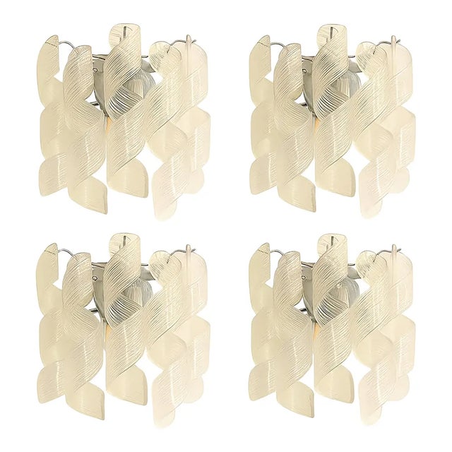 Transparent Ricci Murano Glass Wall Sconces by Simoeng, Set of 4 For Sale - Image 8 of 14