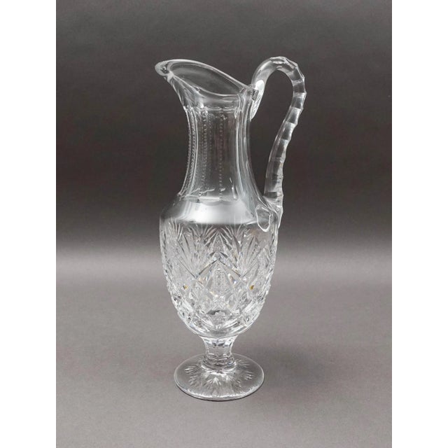 St. Louis France Florence Cut Crystal Water Jug Pitcher Beverage Holder. Measures approximately 6 1/4" long, 4 1/2" wide,...