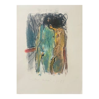 Silvia Sanjurjo (Argentine) "Serie Pasajes: Enlace" Hand-Embellished 1/1 Monotype & Pastel – Centro De Edición – Unframed (15.25" X 20.125") For Sale