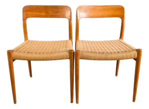 Vintage Model 77 Chairs in Teak, Set of 2