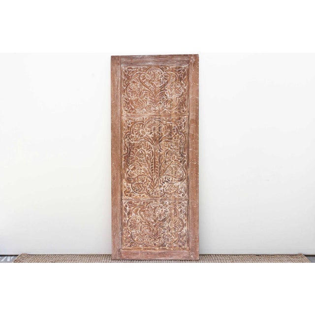 Aged Whitewash French Colonial Teak Door For Sale - Image 4 of 10