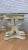 Vintage Neoclassical Faux-Stone Dolphin Pedestal Table With Glass Top For Sale - Image 4 of 11