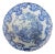 Chinese Cobalt Blue Porcelain Bird & Flower Design Basin Bowl For Sale