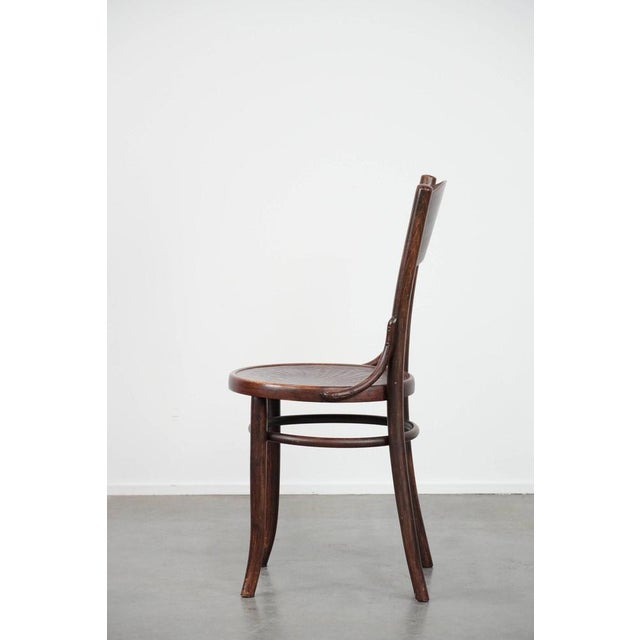 1980s Vintage Wooden Cosmos Bistro Chair with Carvings For Sale - Image 5 of 13