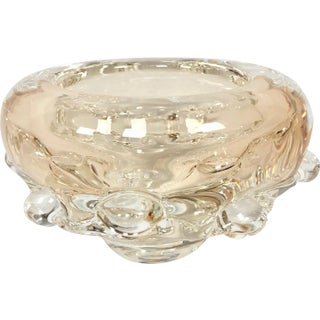 Art Glass Bowl by Josef Hospodka for Chribska Sklarna, 1960s For Sale