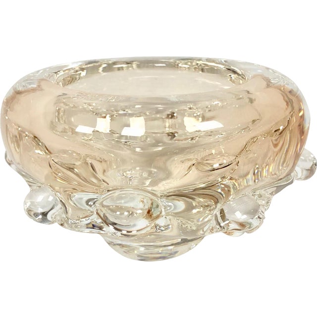 Art Glass Bowl by Josef Hospodka for Chribska Sklarna, 1960s For Sale