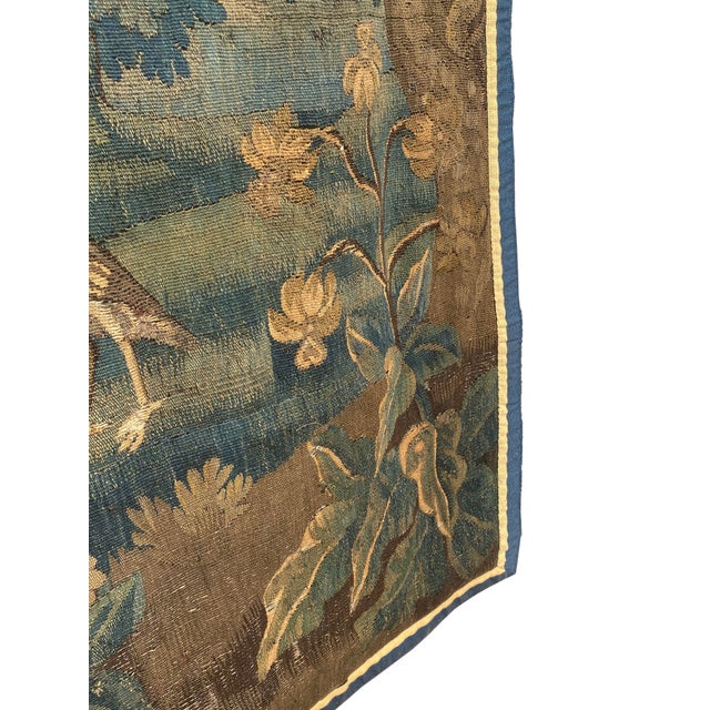 French Antique 18th Century Verdure Tapestry For Sale - Image 3 of 12