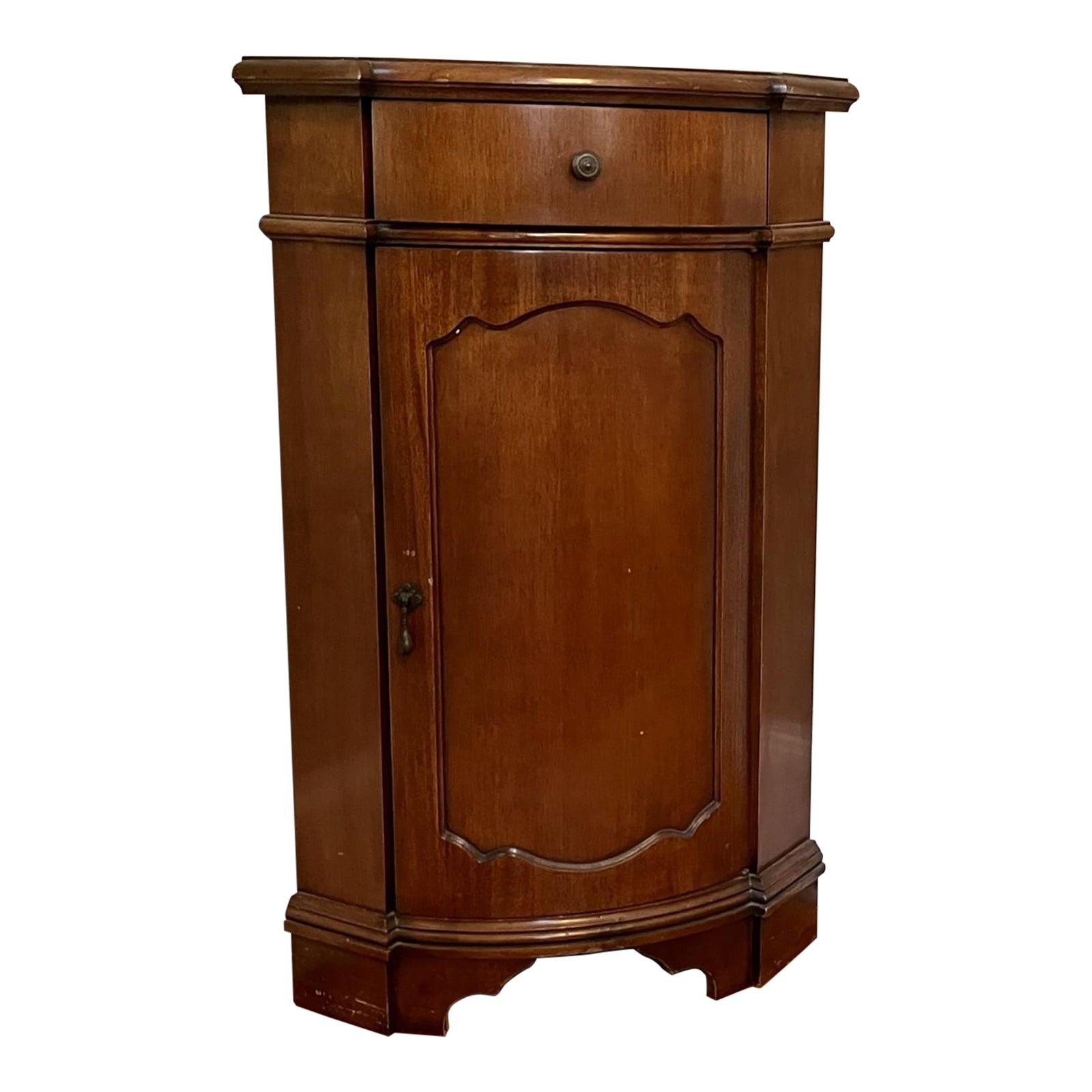 Early 20th Century Vintage French Style Small Corner Cabinet