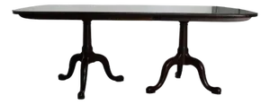 Virginia Galleries Henkel Harris Mahogany Double Pedestal Dining Table C1930