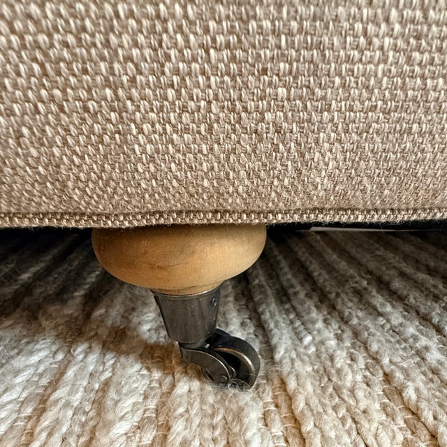 English Restoration Hardware English Roll Arm Three Seat Sofa For Sale - Image 3 of 10