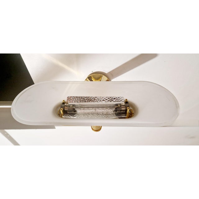Jill Wall Sconce in Polished Brass and Opaline Glass from Arteluce, Italy, 1970s For Sale - Image 15 of 17