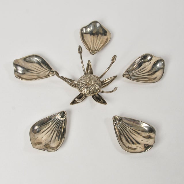 Mid 20th Century 1960's Flower Ashtray With Removable Petals Silver Plate Floral Cocktail Ashtray For Sale - Image 5 of 12