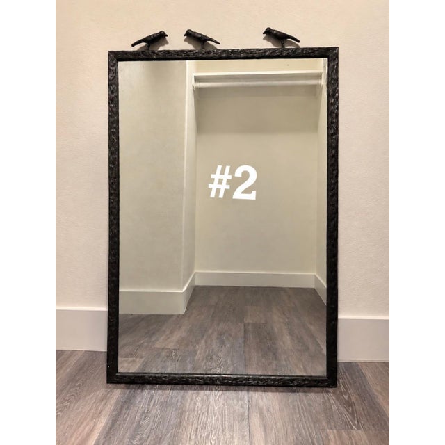 2020s Pair of Made Goods Joelle Three Birds Oiled Bronze Mirrors For Sale - Image 5 of 10