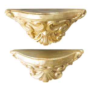 Antique Italian Florentine Giltwood Brackets, Circa 1900 - A Pair