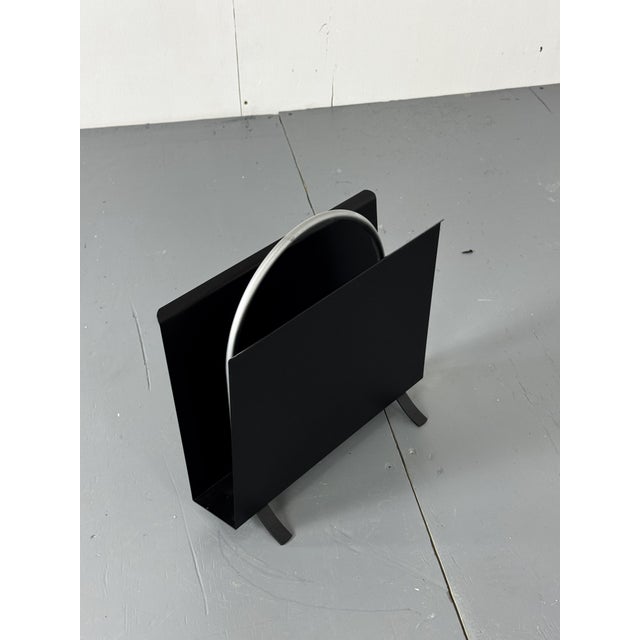 Black Dutch Bauhaus Magazine Rack from Gispen, 1980s For Sale - Image 8 of 9