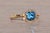 Gold The Aubeterre: Blue Crystal Set Ring in Yellow Gold For Sale - Image 8 of 11