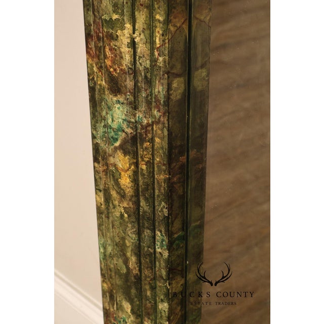 Faux Marble Geometric Framed Wall Mirror 47' x 36" For Sale - Image 4 of 16
