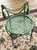 French Country Vintage Aluminum Garden Stool in Classic Green For Sale - Image 3 of 5