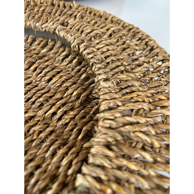 Vintage Natural Woven Seagrass Table Chargers - Set of 8 For Sale In Miami - Image 6 of 7