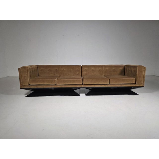 Sofa by Luigi Pellegrin for MIM Roma, 1960s, Set of 2 For Sale - Image 11 of 11