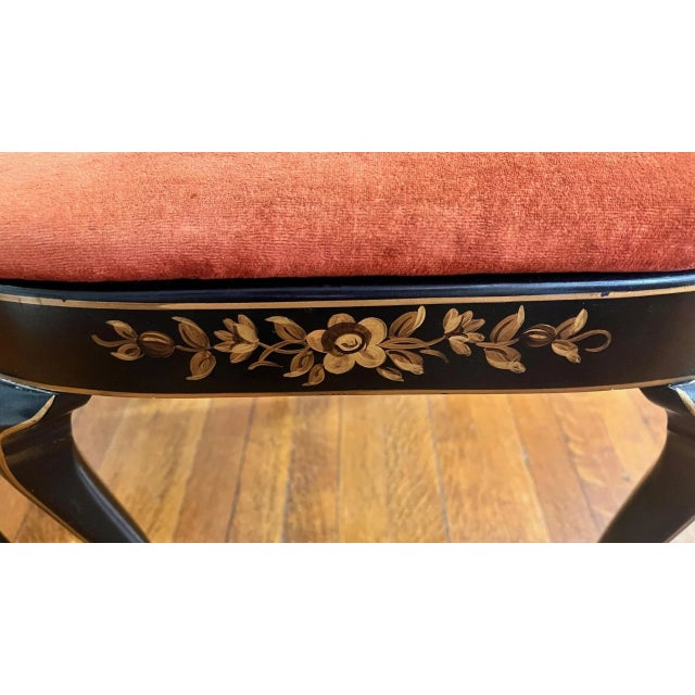 1960s Grand Ledge Chair Company Attributed Queen Anne Style Chinoiserie