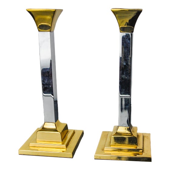 Regency Candlesticks by Art3, 1970, Set of 2 For Sale