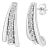 .925 Sterling Silver 0.50 Cttw Round Diamond Graduated Huggie Stud Earrings (I-J Color, I2-I3 Clarity) For Sale