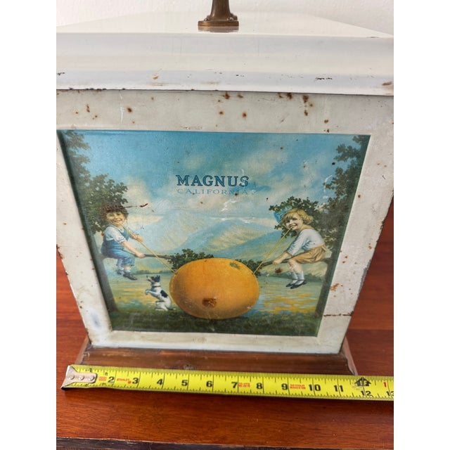Antique 1920’s Magnus California Pure Orangeade Beverage Dispenser, Vintage San Francisco California Advertising For Sale - Image 11 of 12