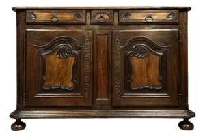 Louis XIII Burgundy Sideboard in Oak and Walnut
