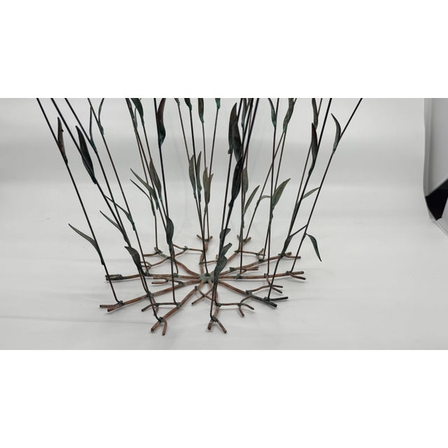 1970s Vintage Tole Kinetic Sculpture of White Flowers With a Bee For Sale - Image 5 of 12