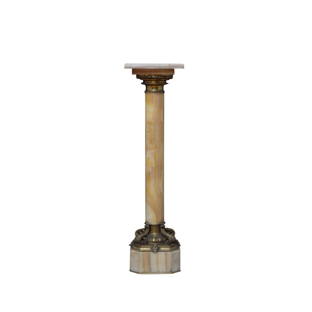 19th Century Empire Onyx Column with Ormolu Collar, 1870 For Sale - Image 12 of 18