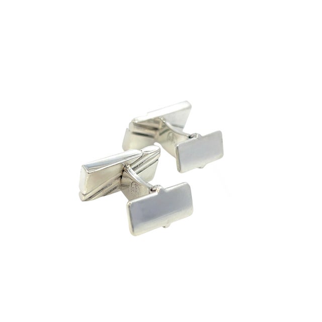 Late 20th Century Late 20th Century Georg Jensen Estate Sterling Silver Cufflinks 17.20 Grams, A Pair For Sale - Image 5 of 8