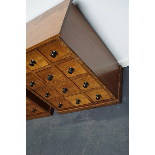Vintage French Oak Apothecary Cabinet, 1930s For Sale - Image 9 of 17