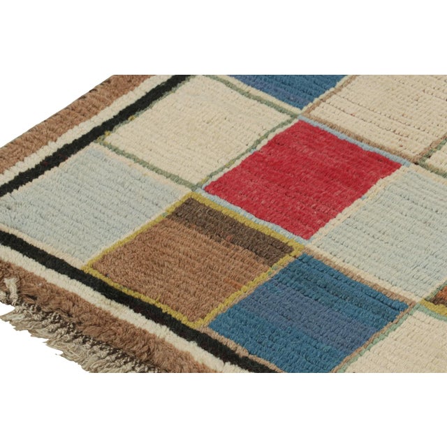 1950s 1950s Vintage Persian Tribal Runner With Square Patterns by Rug & Kilim For Sale - Image 5 of 8