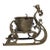 Antique 19th Century Bronze Victorian Sleigh Ring Holder Jewelry Jar Dish For Sale